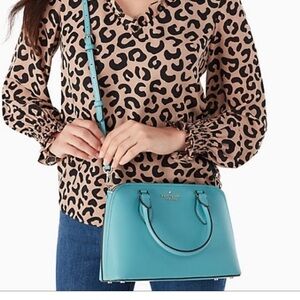 NWOT Kate Spade Small Darcy Satchel in Teal Blue